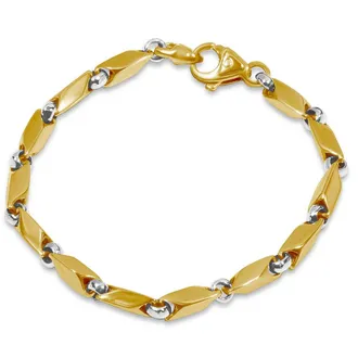 Pompeii3 Mens Link 14k Gold (31gram) or Platinum (51gram) 4.5mm Bracelet 8.5