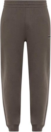 Moncler Trainingsbroeken met gedrukt logo - Heren - Sweatpants - Bruin - L - Katoen - Broeken
