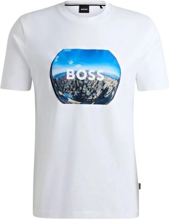HUGO BOSS Thompson 121 T-Shirt - Heren - T-shirts - Wit - XL - Katoen - Tops