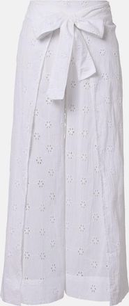 Polo Ralph Lauren Broderie anglaise cotton poplin wide-leg pants