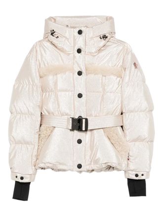 Moncler Giacca con bordo in shearling - Toni neutri