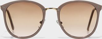 Simons Womens Metal accent round sunglasses