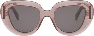 Celine Bold 3 Dots 51mm Gradient Butterfly Sunglasses in Pink /Other /Smoke at Nordstrom