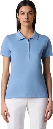 Brooks Brothers Piqu&eacute; polo van katoen met geborduurd logo - Dames - Polos - Blauw - L - Katoen - Tops