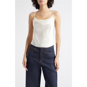 Cinq &agrave; Sept Petit Marta Silk Cami in Ivory at Nordstrom, Size X-Small