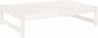 vidaXL Taburete De Jard&iacute;n Madera Maciza De Pino Blanco 120x80 Cm Vidaxl