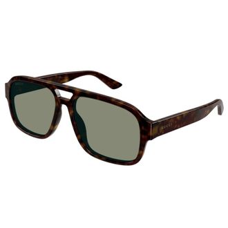 Gucci Sunglasses, unisex, Brown, Size: 59 MM Aviator Sunglasses