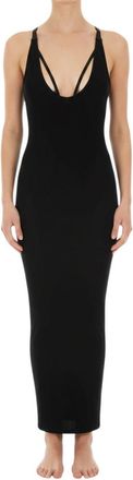Dsquared2 Black V Neck Maxi Dress
