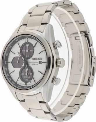 Seiko Sport Chronograaf Quartz Zonnehorloge - Heren - Horloges - Wit - ONE Size - Accessoires