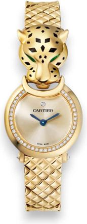 Cartier Panthere De Cartier Quartz Diamond Gold Dial Ladies Watch HPI01380