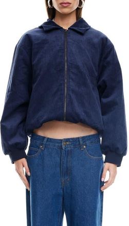 Lioness Corduroy Bomber Jacket in Midnight at Nordstrom, Size X-Large