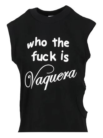 Vaquera cut-out tank top - Black