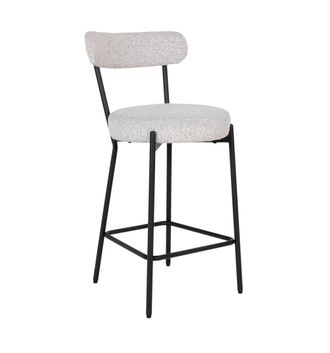 Moloo Taburete de bar de tejido boucl&eacute; crudo