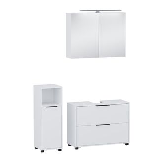 Vicco Conjunto De Muebles De Ba&ntilde;o De 3 Piezas Alina, Blanco, 3 Partes, Vicco