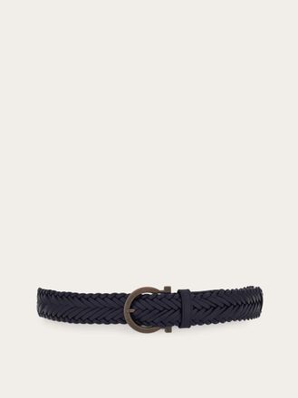 Ferragamo Men Sized Gancini belt Blue