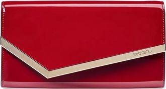 Jimmy Choo London Clutch Emmie con logo - Rosso