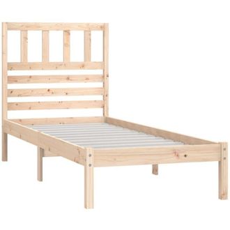 vidaXL Bed Frame without Mattress 90x190 cm Single Single Solid Wood Pine vidaXL