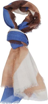 Altea abstract-print wool-silk scarf - Blue