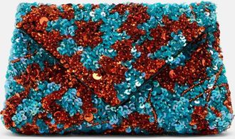Dries Van Noten Embellished satin clutch
