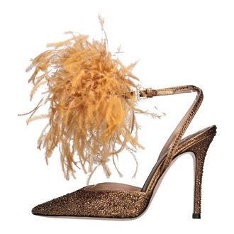 Gedebe Gedebe, Schoenen, Dames, Bruin, 37 EU, Satijn, Met hak Bruin