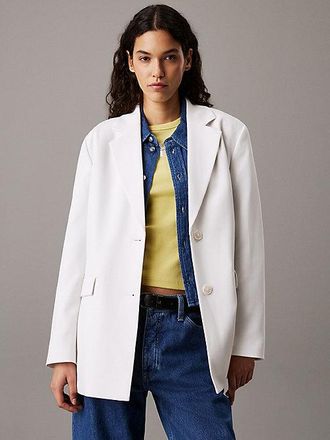 Calvin Klein Blazer de sarga suave anudada en espalda