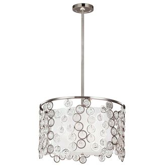 Loops 3 Bulb Ceiling Pendant Light Fitting Highly Polished Nickel LED E27 60W in Metallics