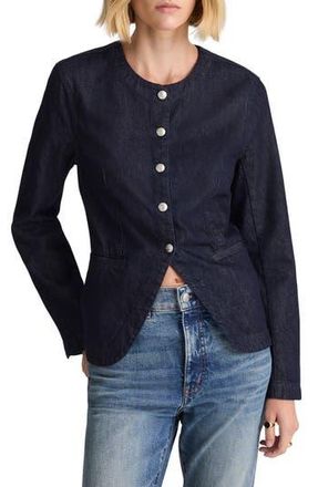 Madewell Collarless Denim Cutaway Jacket in Rinse Wash at Nordstrom Rack, Size 16