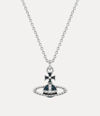 Vivienne Westwood Man. Mayfair Bas Relief Pendant Necklace Rhodium-gunmetal-montana-crystal Rhodium-gunmetal-montana-crystal Men