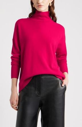 Nordstrom Oversize Cashmere Turtleneck Sweater in Red Lychee at Nordstrom Rack, Size Xx-Small
