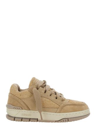 Axel Arigato Area Lo Beige Low Top Sneakers With Logo Patch On The Tongue And Chunky Sole In Leather Blend Woman