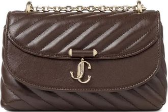 Jimmy Choo London Borsa a tracolla Avenue Curve trapuntata piccola - Marrone