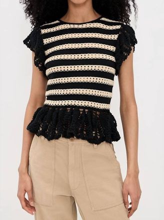 Rails Coen Knit Top In Black/oat