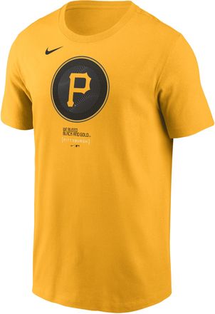 Nike Pittsburgh Pirates City Connect Logo Nike Mens MLB T-Shirt in Yellow | N19979QPTB-MU4