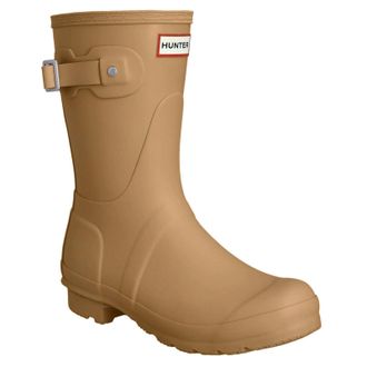 Hunter Unisex Original Short Rubber Gravel/Biscuit Wellington Boots - Grey - Size UK 6
