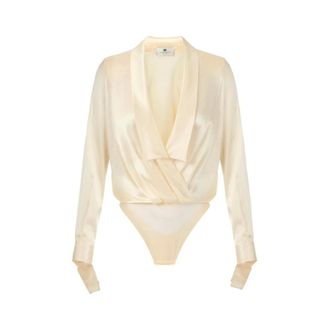 Elisabetta Franchi Donna, Top, Beige, L, new
