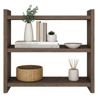 Dmora Estanter&iacute;a Rizza, 2 Niveles, Tono Nogal Estructura, 44x10x40h Cm Marr&oacute;n Nogal