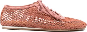 Forte_Forte Ambra Lace-up Flat - Dames - Veterschoenen - Bruin - 38 EU - Katoen - Schoenen