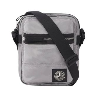 Stone Island Cross Body Messenger, male, Gray, ONE SIZE, S0251 Crossbody Bag