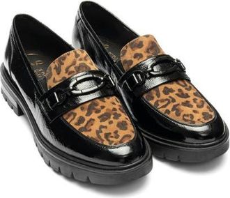 Ara Camellia Lug Sole Bit Loafer in Black 2 at Nordstrom, Size 9.5