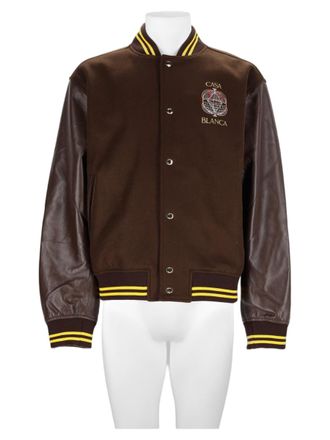 Casablanca Varsity Wool Leather Jacket