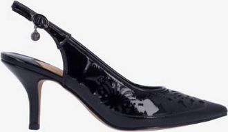 J. Rene&eacute; Womens Vanani Sling Back Pumps In Black Patent/mesh