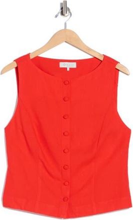 Wayf Linen Blend Vest Top in Red at Nordstrom Rack, Size X-Small