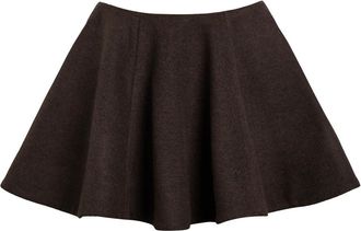 Ganni Peacoat Wool and Cashmere-blend Mini Skirt - Dark Brown - 34 (UK6 / XS)