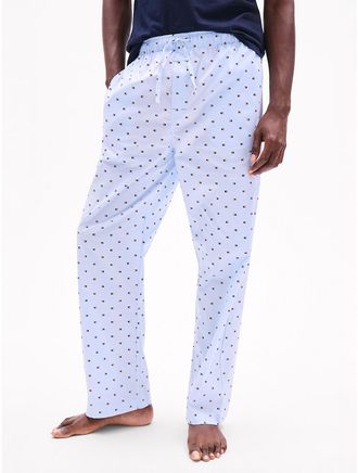 Tommy Hilfiger Mens Printed Sleep Pant - Washed Blue - XL