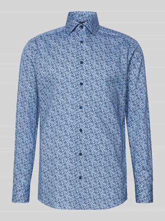 Olymp Regular Fit Businesshemd aus reiner Baumwolle mit Kentkragen in Marine, Gr&ouml;&szlig;e 39