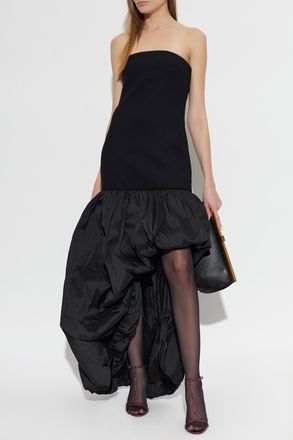 Rotate Asymmetrical Dress With Bare Shoulders, Womens, Black