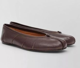 Maison Margiela tabi leather ballerina shoes round toe