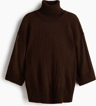 H&M Feinstrick-Rollkragenpullover - Brown