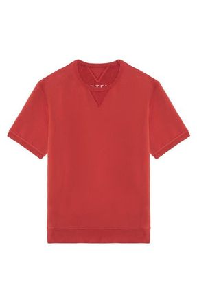 Fortela Ohio Brushed Jersey Short Sleeve Sweatshirt in Lobster at Nordstrom, Size X-Large Eu