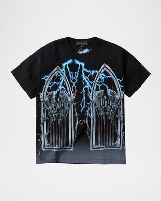 Who Decides War by Ev Bravado Mens Engine Jersey Graphic T-Shirt with Embroidery